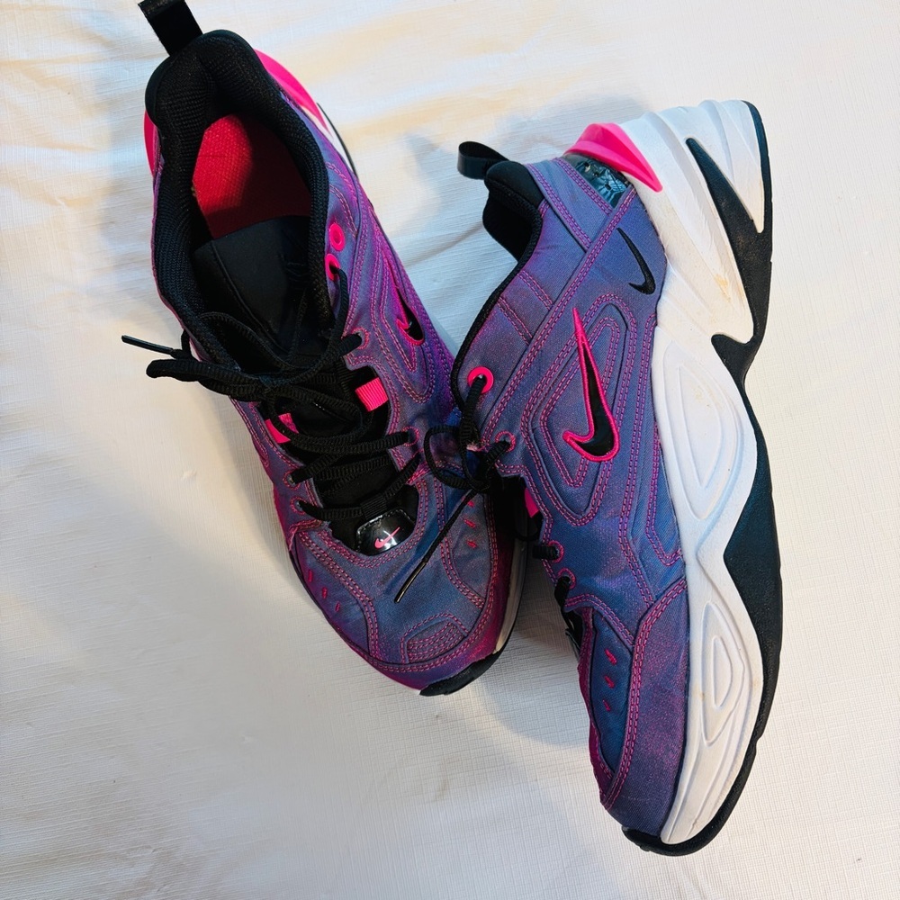 Nike Women's Retro Runner Sneakers in Purple and Pink iridescent